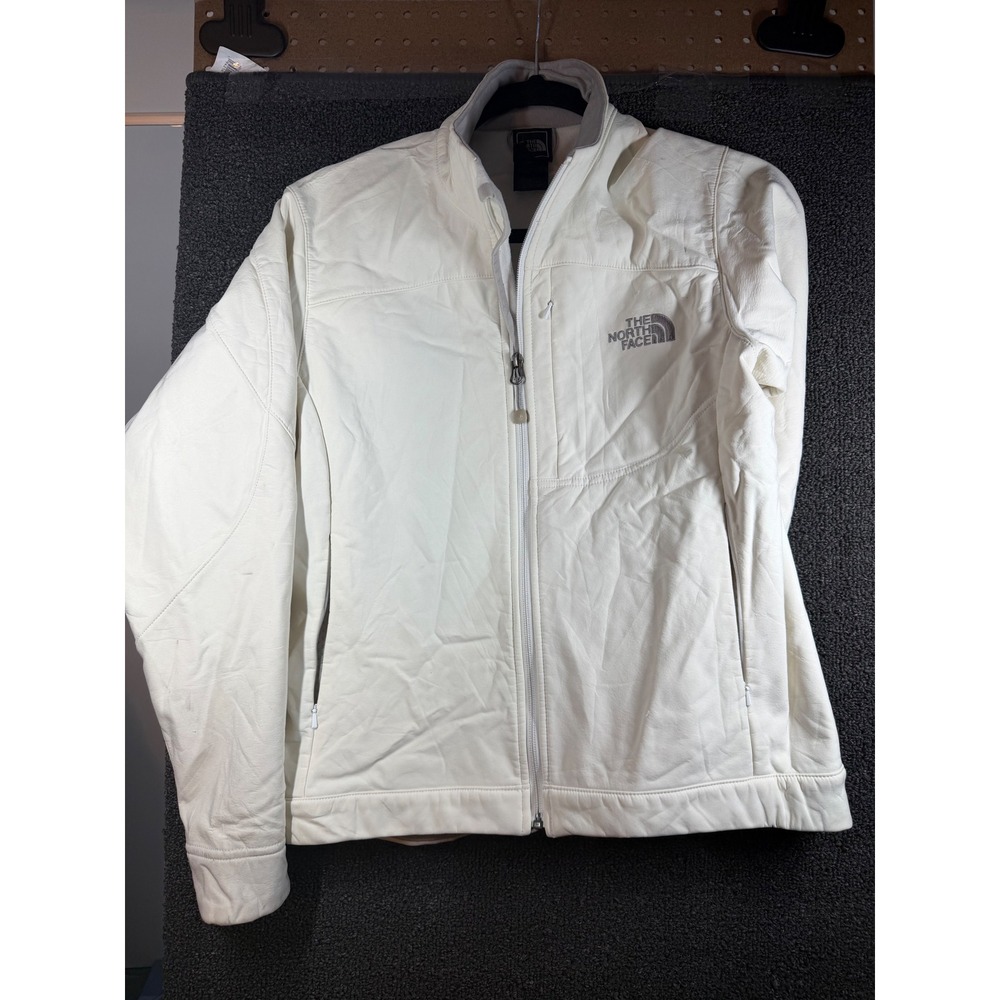 The North Face Apex Bionic Jacket Womens Small Cream Softshell Full Zip 159